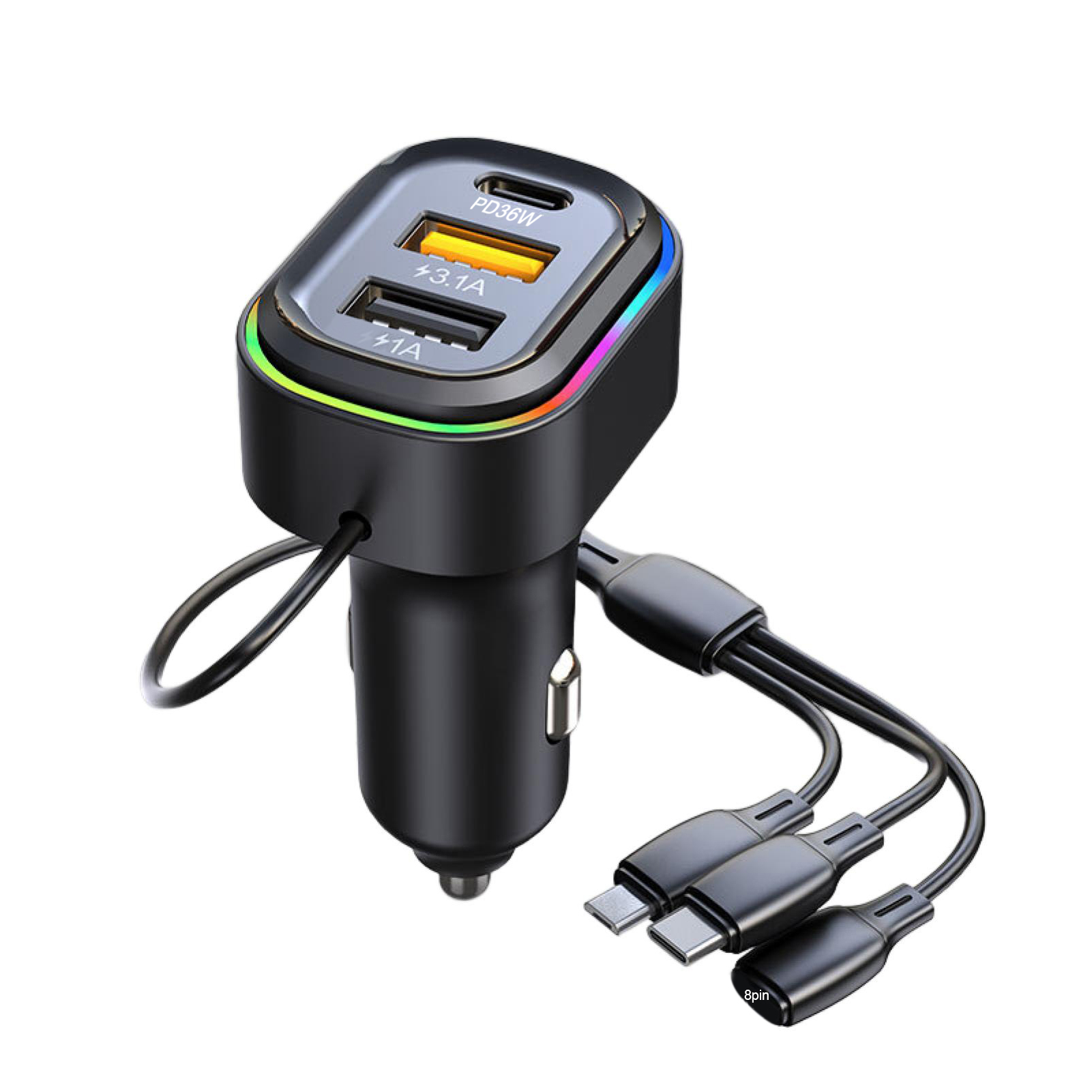 Chargeur De Batterie Prise De Voiture Usb Pd W Charge Rapide En